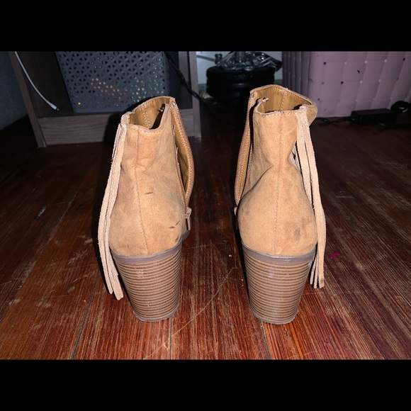Tan fringe booties - Picture 2 of 5